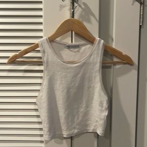 ZARA white tank crop top-